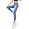 imageSweatyRocks Womens Casual Button High Rise Skinny Denim JeansPlain Blue