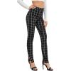 imageSweatyRocks Womens Casual Skinny Leggings Stretchy High Waisted Work PantsBlack Split Hem