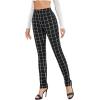 imageSweatyRocks Womens Casual Skinny Leggings Stretchy High Waisted Work PantsBlack Split Hem