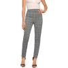 imageSweatyRocks Womens Casual Skinny Leggings Stretchy High Waisted Work PantsBlack White Grey Plaid