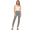 imageSweatyRocks Womens Casual Skinny Leggings Stretchy High Waisted Work PantsBlack White Grey Plaid
