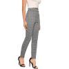 imageSweatyRocks Womens Casual Skinny Leggings Stretchy High Waisted Work PantsBlack White Grey Plaid