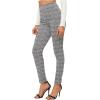 imageSweatyRocks Womens Casual Skinny Leggings Stretchy High Waisted Work PantsBlack White Plaid