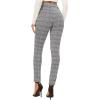 imageSweatyRocks Womens Casual Skinny Leggings Stretchy High Waisted Work PantsBlack White Plaid