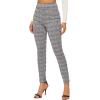 imageSweatyRocks Womens Casual Skinny Leggings Stretchy High Waisted Work PantsBlack White Plaid