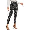 imageSweatyRocks Womens Casual Skinny Leggings Stretchy High Waisted Work PantsBlack White Polka Dot