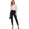 imageSweatyRocks Womens Casual Skinny Leggings Stretchy High Waisted Work PantsElastic Waisted Black