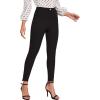 imageSweatyRocks Womens Casual Skinny Leggings Stretchy High Waisted Work PantsElastic Waisted Black