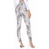 imageSweatyRocks Womens Casual Skinny Leggings Stretchy High Waisted Work PantsFloral White