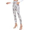 imageSweatyRocks Womens Casual Skinny Leggings Stretchy High Waisted Work PantsFloral White