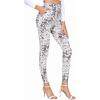 imageSweatyRocks Womens Casual Skinny Leggings Stretchy High Waisted Work PantsFloral White