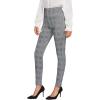 imageSweatyRocks Womens Casual Skinny Leggings Stretchy High Waisted Work PantsGrey Plaid