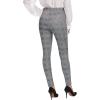 imageSweatyRocks Womens Casual Skinny Leggings Stretchy High Waisted Work PantsGrey Plaid