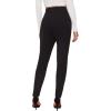 imageSweatyRocks Womens Casual Skinny Leggings Stretchy High Waisted Work PantsHigh Waisted Button Black