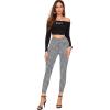 imageSweatyRocks Womens Casual Skinny Leggings Stretchy High Waisted Work PantsHoundstooth