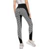 imageSweatyRocks Womens Casual Skinny Leggings Stretchy High Waisted Work PantsHoundstooth Black