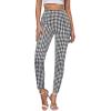 imageSweatyRocks Womens Casual Skinny Leggings Stretchy High Waisted Work PantsHoundstooth White Black