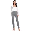 imageSweatyRocks Womens Casual Skinny Leggings Stretchy High Waisted Work PantsLight Grey Plaid