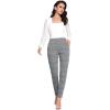 imageSweatyRocks Womens Casual Skinny Leggings Stretchy High Waisted Work PantsLight Grey Plaid