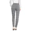 imageSweatyRocks Womens Casual Skinny Leggings Stretchy High Waisted Work PantsLight Grey Plaid