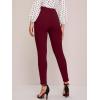 imageSweatyRocks Womens Casual Skinny Leggings Stretchy High Waisted Work PantsMaroon