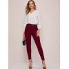 imageSweatyRocks Womens Casual Skinny Leggings Stretchy High Waisted Work PantsMaroon