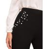 imageSweatyRocks Womens Casual Skinny Leggings Stretchy High Waisted Work PantsPearl Pockets Black