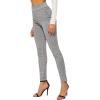 imageSweatyRocks Womens Casual Skinny Leggings Stretchy High Waisted Work PantsPlaid Grey