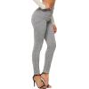imageSweatyRocks Womens Casual Skinny Leggings Stretchy High Waisted Work PantsPlaid Grey
