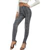 imageSweatyRocks Womens Casual Skinny Leggings Stretchy High Waisted Work PantsPlaid Print Grey