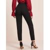 imageSweatyRocks Womens Casual Skinny Leggings Stretchy High Waisted Work PantsPockets Black