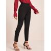 imageSweatyRocks Womens Casual Skinny Leggings Stretchy High Waisted Work PantsPockets Black
