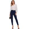 imageSweatyRocks Womens Casual Skinny Leggings Stretchy High Waisted Work PantsPockets Navy