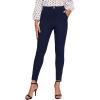 imageSweatyRocks Womens Casual Skinny Leggings Stretchy High Waisted Work PantsPockets Navy