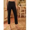imageSweatyRocks Womens Casual Skinny Leggings Stretchy High Waisted Work PantsSolid Plain Black