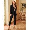 imageSweatyRocks Womens Casual Skinny Leggings Stretchy High Waisted Work PantsSolid Plain Black