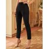 imageSweatyRocks Womens Casual Skinny Leggings Stretchy High Waisted Work PantsSolid Plain Black