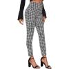 imageSweatyRocks Womens Casual Skinny Leggings Stretchy High Waisted Work PantsWide Waistband Plaid