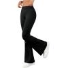 imageSweatyRocks Womens Flare Leggings High Waisted Tummy Control Buttery Soft Yoga PantsBlack