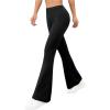 imageSweatyRocks Womens Flare Leggings High Waisted Tummy Control Buttery Soft Yoga PantsBlack