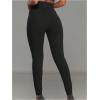 imageSweatyRocks Womens High Waisted Pants Button Front Skinny Casual Work TrousersBlack