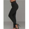 imageSweatyRocks Womens High Waisted Pants Button Front Skinny Casual Work TrousersBlack