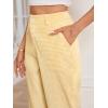 imageSweatyRocks Womens High Waisted Plaid Straight Leg Cropped Pants Gingham Trousers with PocketsMustard
