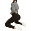 imageSweatyRocks Womens Letter Printed Leggings High Waisted Yoga Workout Slim Fit PantsBlack