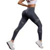 imageSweatyRocks Womens Mesh Leggings High Waist Tummy Control Butt Lift Yoga Pants with PocketsDark Grey
