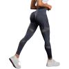 imageSweatyRocks Womens Mesh Leggings High Waist Tummy Control Butt Lift Yoga Pants with PocketsDark Grey