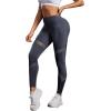 imageSweatyRocks Womens Mesh Leggings High Waist Tummy Control Butt Lift Yoga Pants with PocketsDark Grey