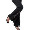 imageSweatyRocks Womens Stretchy High Waisted Pants Flared Leg Casual Long TrousersBlack