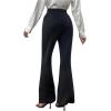 imageSweatyRocks Womens Stretchy High Waisted Pants Flared Leg Casual Long TrousersBlack