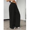 imageSweatyRocks Womens Wide Leg Pants Elastic High Waist Loose Athletic Sweatpants with PocketsBlack
